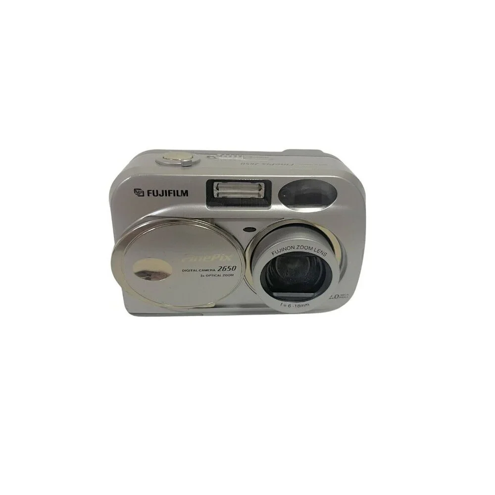 Fujifilm FinePix 2650 Digital Camera 2.0MP 3x Optical Zoom Silver Tested Working
